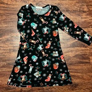 🛍2/$10🛍Christmas long sleeve girls dress size 7/8